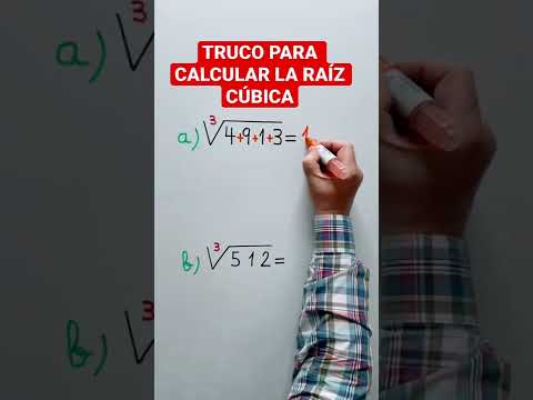 TRUCO MATEMÁTICO - Truco para Calcular la RAIZ CUBICA