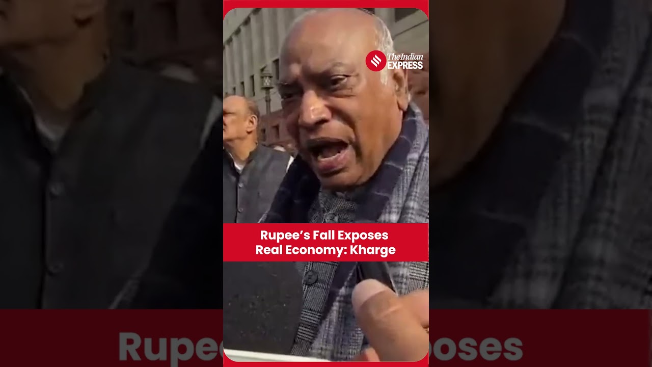 Kharge Slams Modi as Rupee Hits 90 💸
