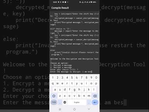 Encryption and decryption tool in python