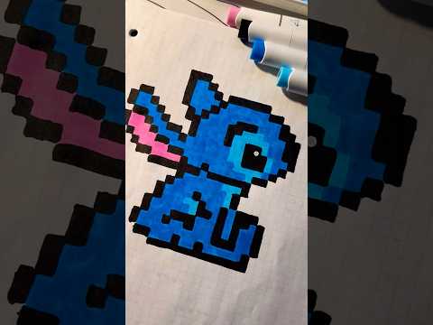 Pixel Stitch idea💙 #shorts #art #creative #fyp #viral #lyrics