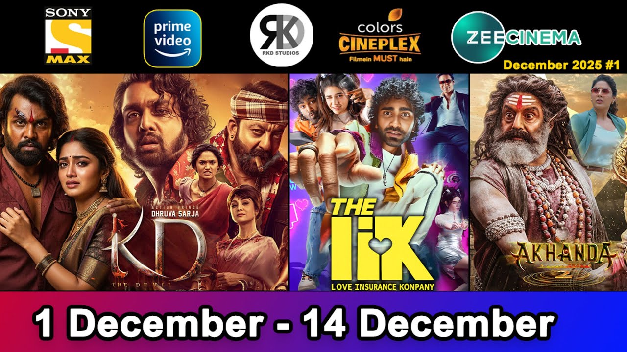 7 Upcoming South Hindi Dubbed Movies | Confirm Release Date | KD The Devil, Akhanda 2 | Dec 2025 #1