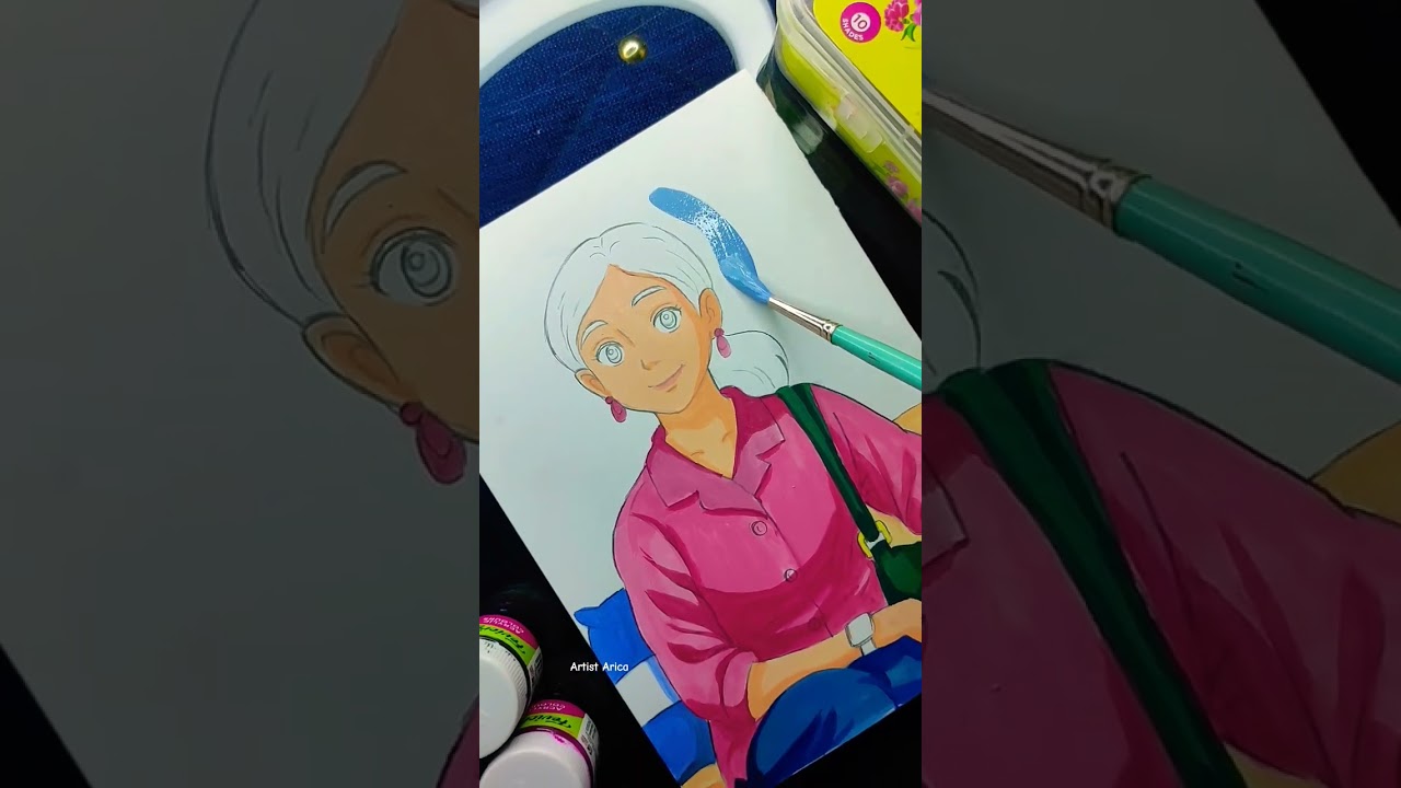 AI-Free Ghibli-Inspired Acrylic Art 🎨