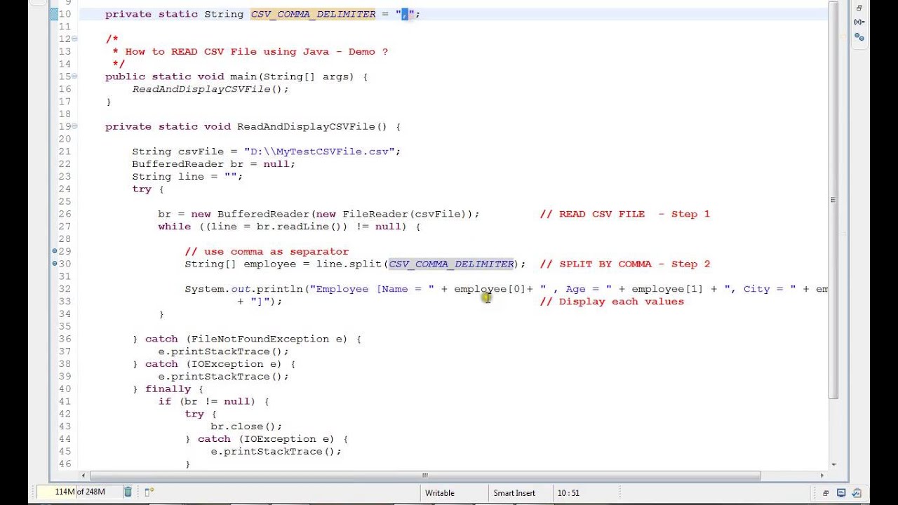 Java Demo: Read CSV Files Easily 📄