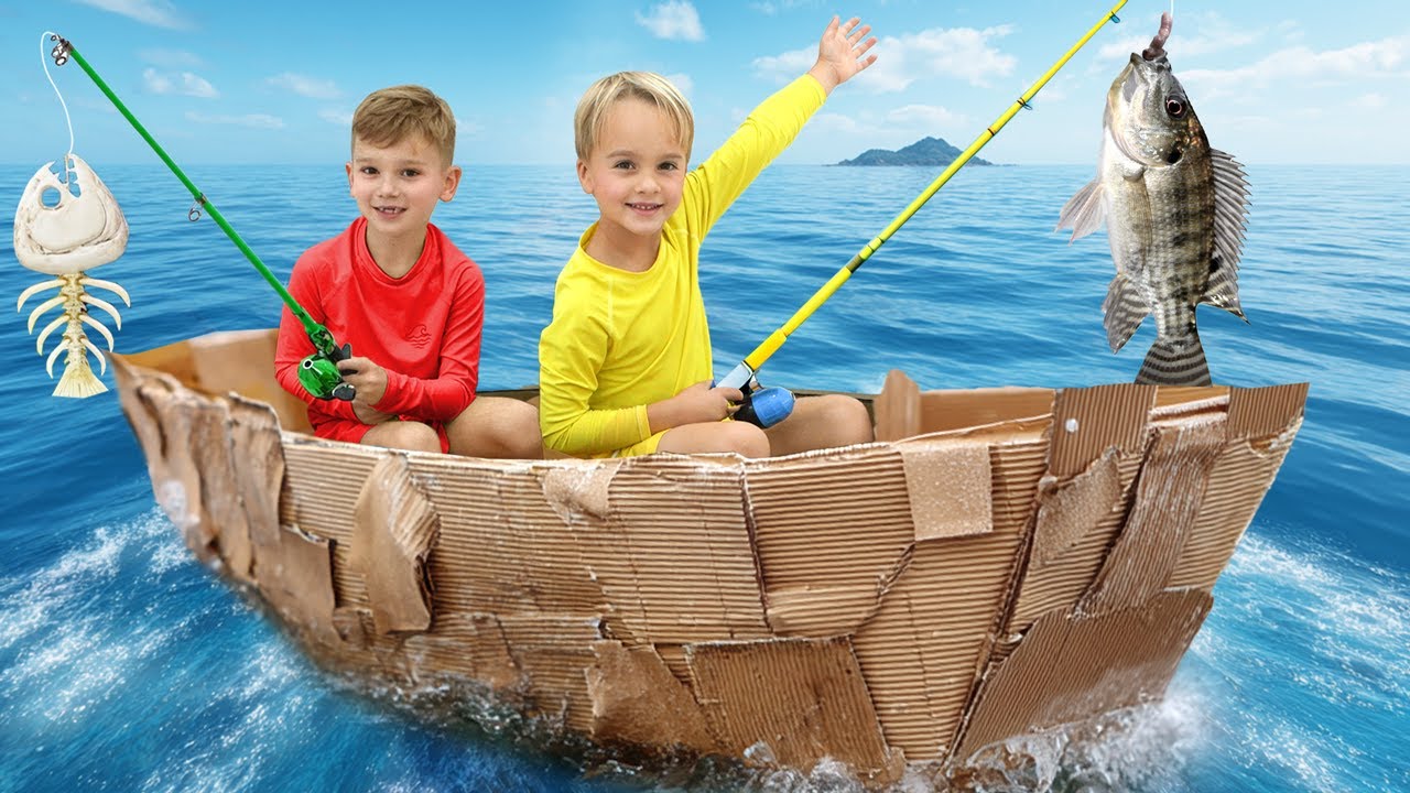 Kids' DIY Fishing Boat Challenge 🎣