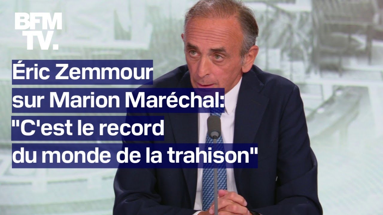 Éric Zemmour annonce l'exclusion de Marion Maréchal de Reconquête