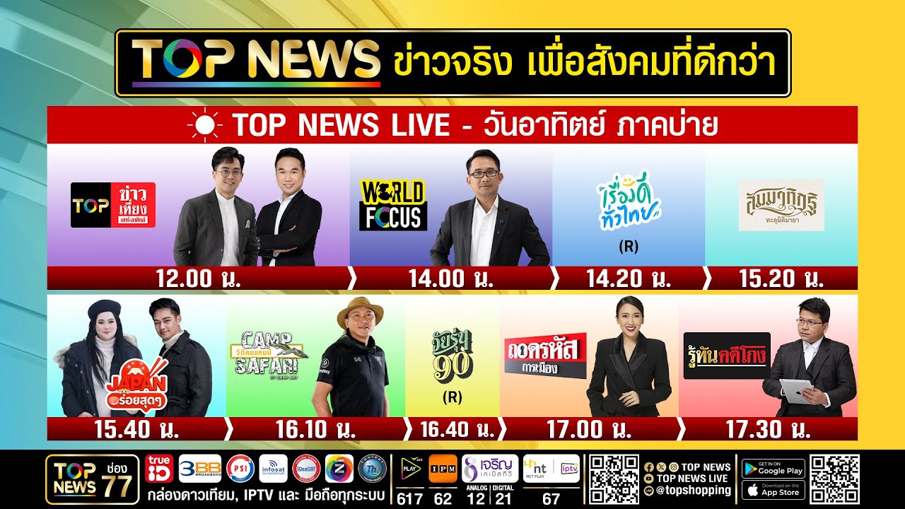 Live ภาคบ่าย 12 เม.ย. 2569 | ข่าวเด่นเต็มรายการ