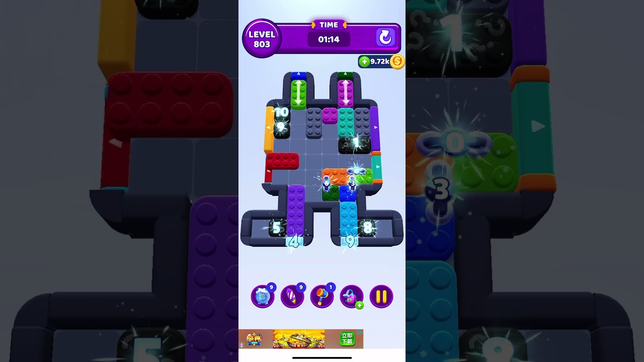 Color Block Jam Level 803 Solution 🎮