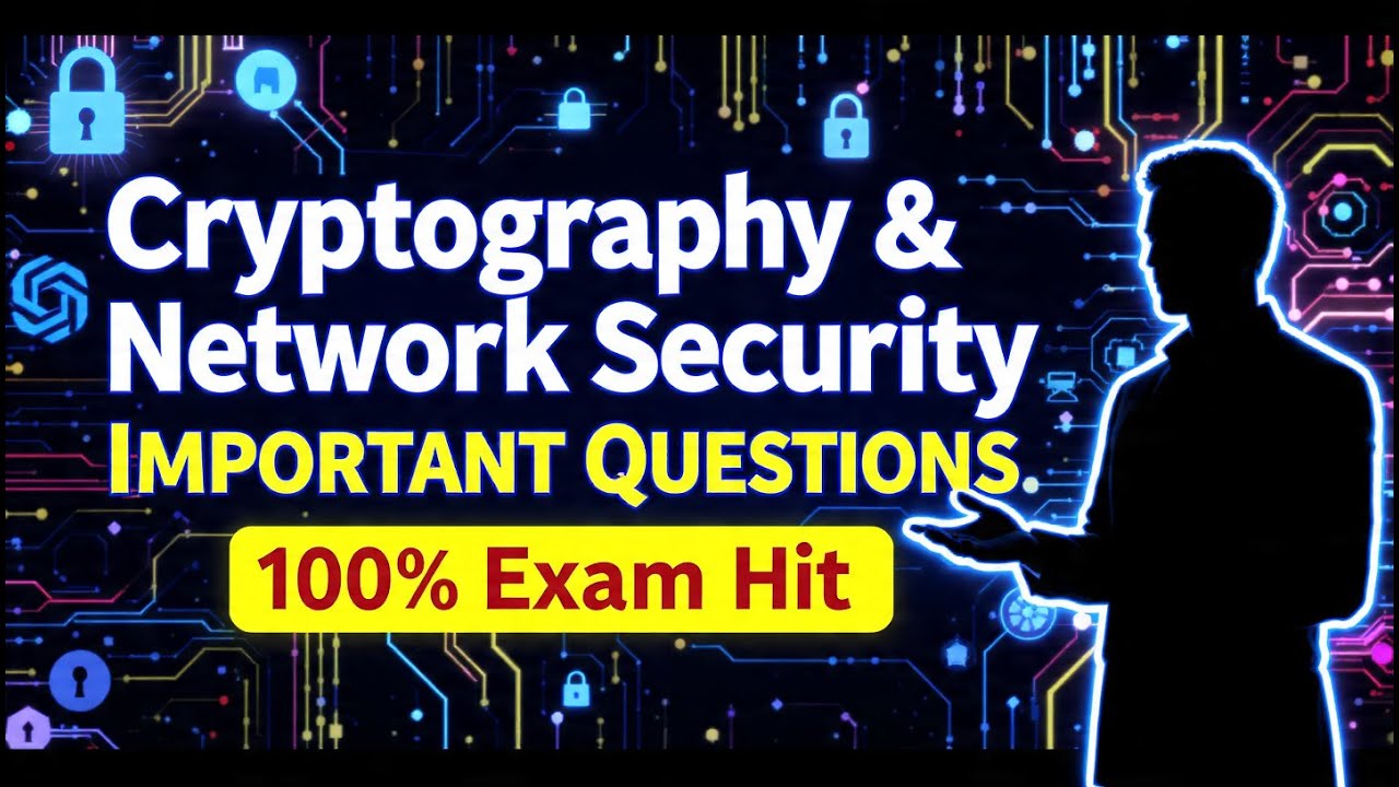 Cryptography & Network Security Important Questions | PYQs | CNS Exam 2025 | Most Repeated Questions