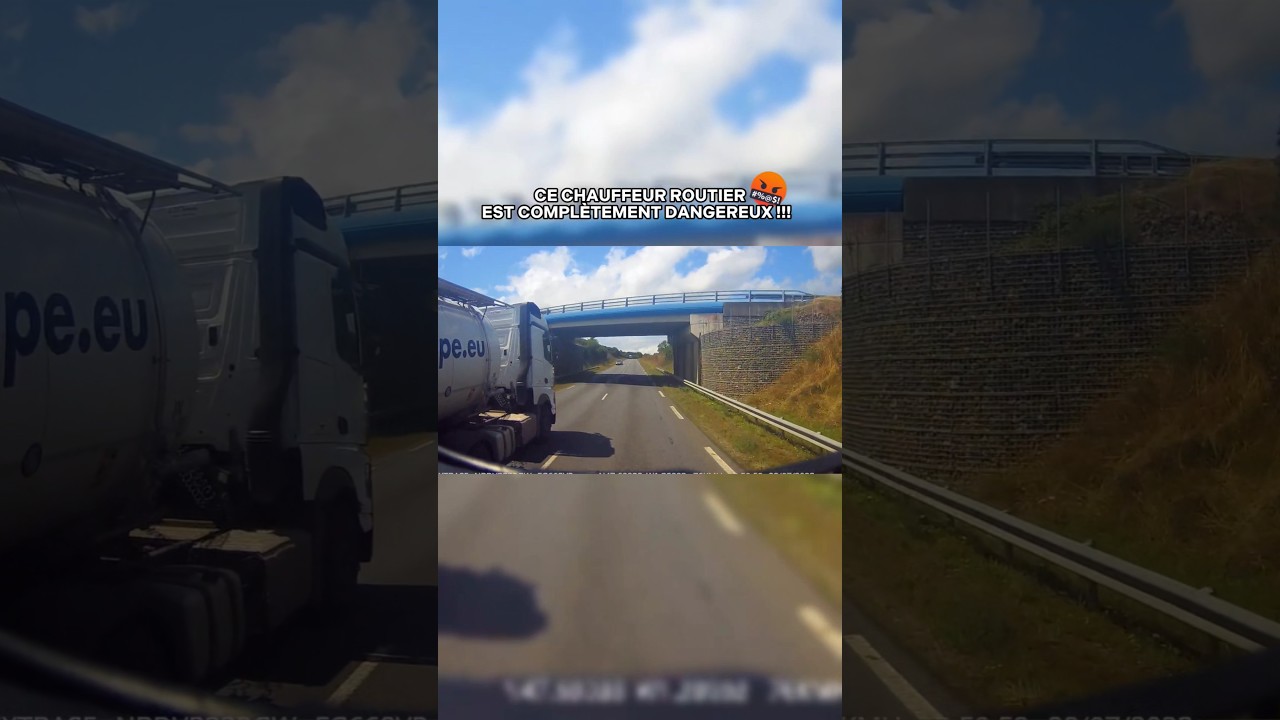 Chauffeur routier dangereux en vidéo 🚛