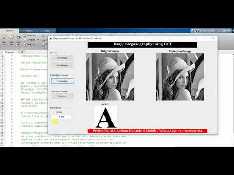 Image Steganography Using DCT Matlab Project Source Code