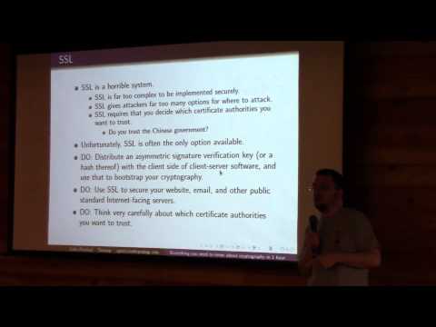 Everything you need to know about cryptography in 1 hour - Colin Percival