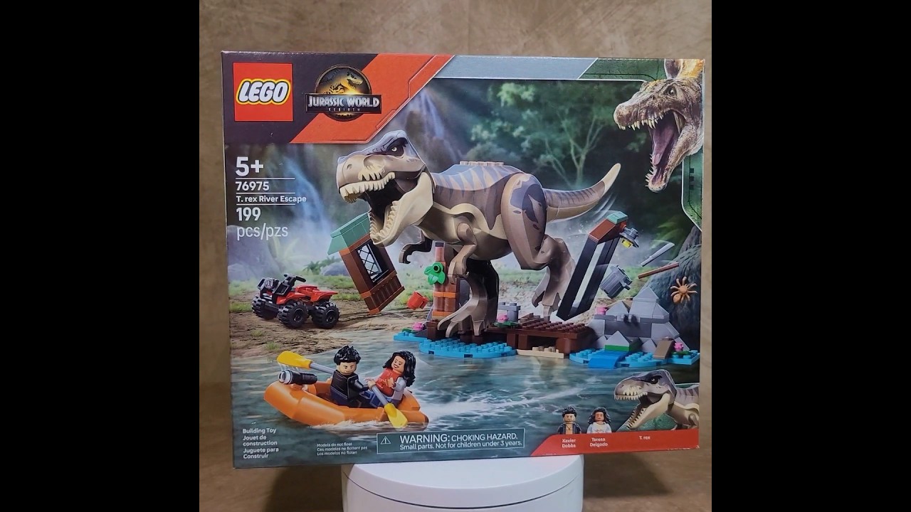 LEGO Jurassic World Rebirth Set: T. rex River Escape 🦖