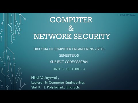 CNS: Unit 3: Lecture 4: Hill Cipher, Vernam Cipher