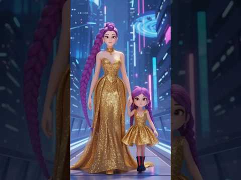 K-Pop Demon Hunter & Her Daughter ✨ New Dress Transformation | Golden Huntrex 💛