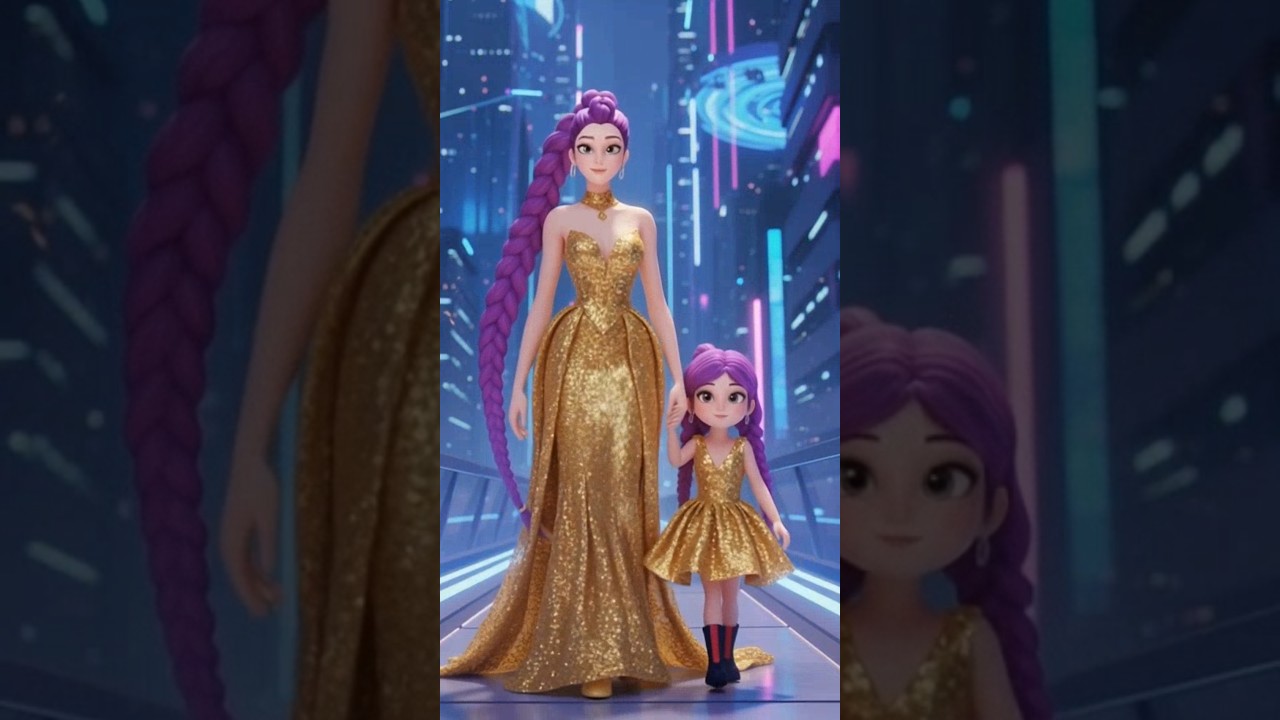 K-Pop Demon Hunter & Her Daughter ✨ New Dress Transformation | Golden Huntrex 💛