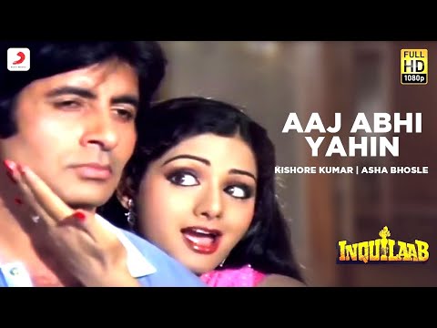 Aaj Abhi Yahin Amitabh Bachchan, Sridevi Kumar Sanu, Asha Bhosle Inquilaab Romantic Song