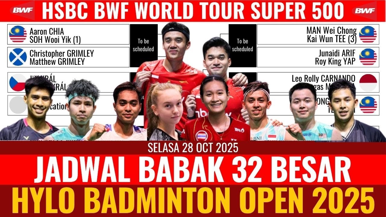 Jadwal dan Daftar Pemain R32 Hylo Open 2025 Hari 1 ๐ธ