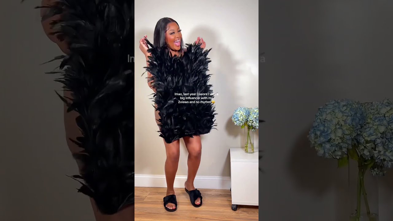 Fashion Throwback: The Bold Black Feather Dress That Made a Splash ✨