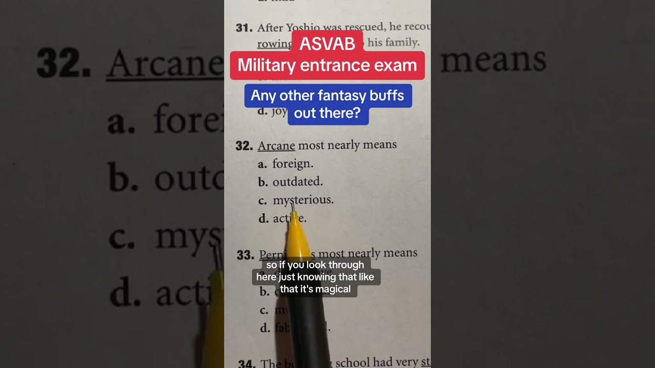 ASVAB AFQT Word Knowledge Practice #32 📚