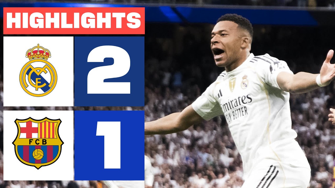 ¡Victoria del Real Madrid en El Clásico! 2-1 contra Barcelona ⚽