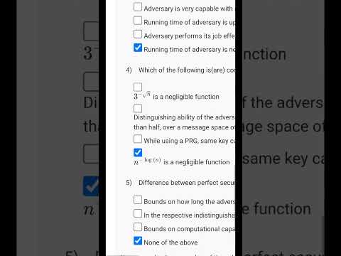 Foundations of Cryptography Week 2 Quiz Answer Solution 2024 | NPTEL | SWAYAM 2024