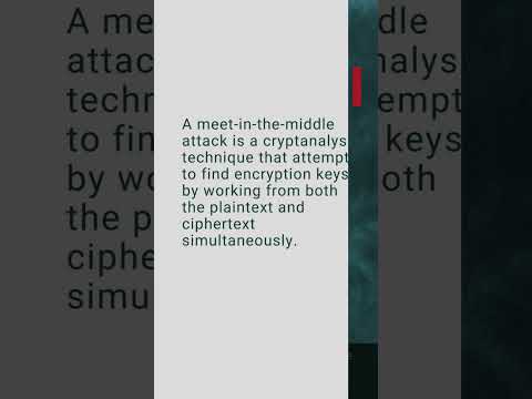 Meet-in-the-Middle Attack, Cybersecurity Mini Dictionary #shorts