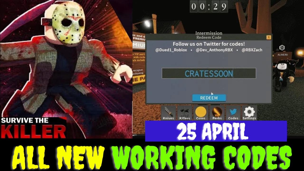 Survive The Killer Codes 2023 🩸