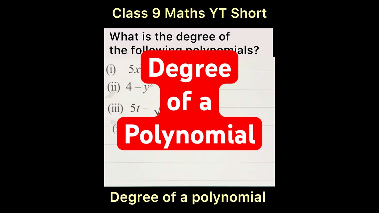 Find the Degree of a Polynomial | Class 9 Maths 📘