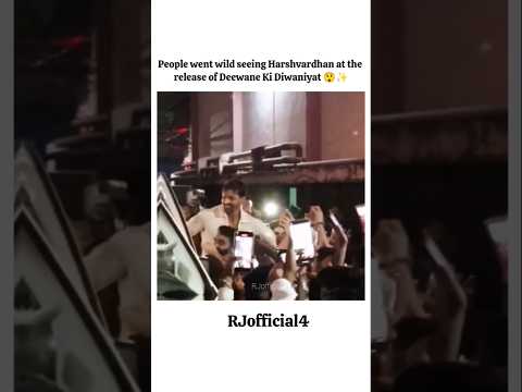 The public went crazy after seeing Harshvardhan outside the movie theater ✨😮 #harshvardhanrane #bff