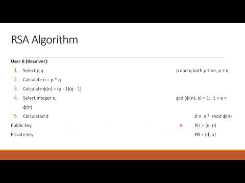 RSA Algorithm in Cryptography and Network Security, Mrs. J. Sherine Glory, AP/CSE, RMDEC