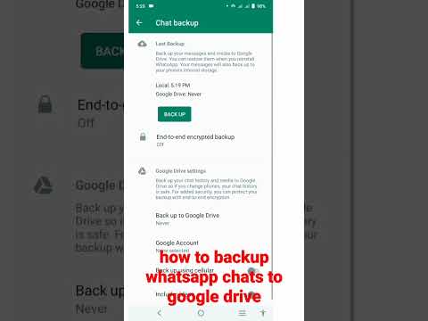 how to backup whatsapp chats to google drive # Whatsapp backup
