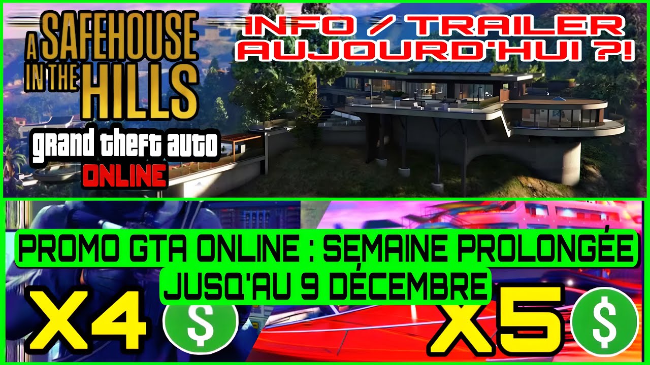 PROMO & BONUS GTA ONLINE : INFO ET TRAILER DLC AUJOURD'HUI? + SEMAINE PROLONGÉE JUSQU'AU 9 DÉCEMBRE