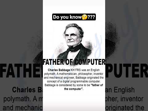 charles babbage is father of Computer 🖥 💯| #youtubeshorts #charlesbebbage #computerbasics #short
