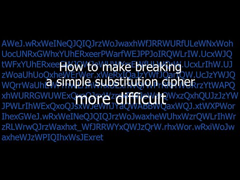 How to make a simple substitution cipher harder to crack