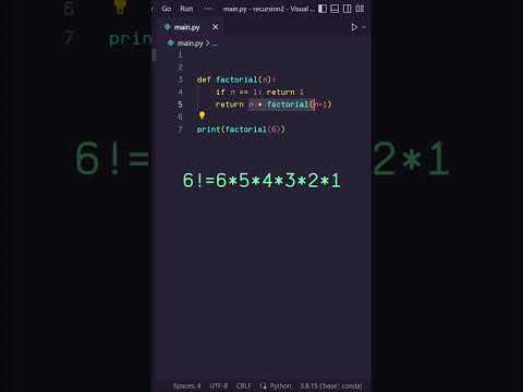 What is RECURSION?? #python #programming #coding