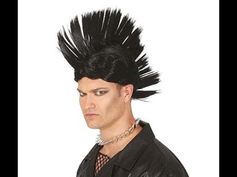 Peluca Punk Negra Fiestas Guirca - Ref. 4465