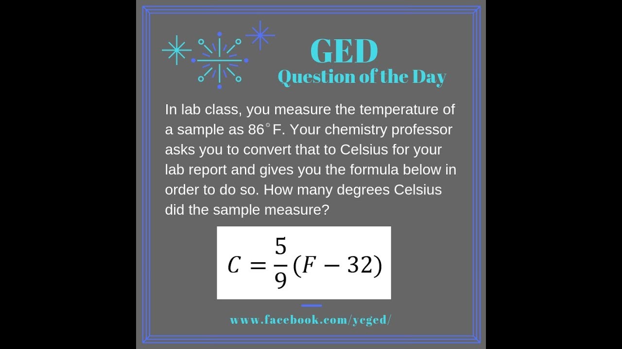 GED QOD: Utilizing Science Formulas 3
