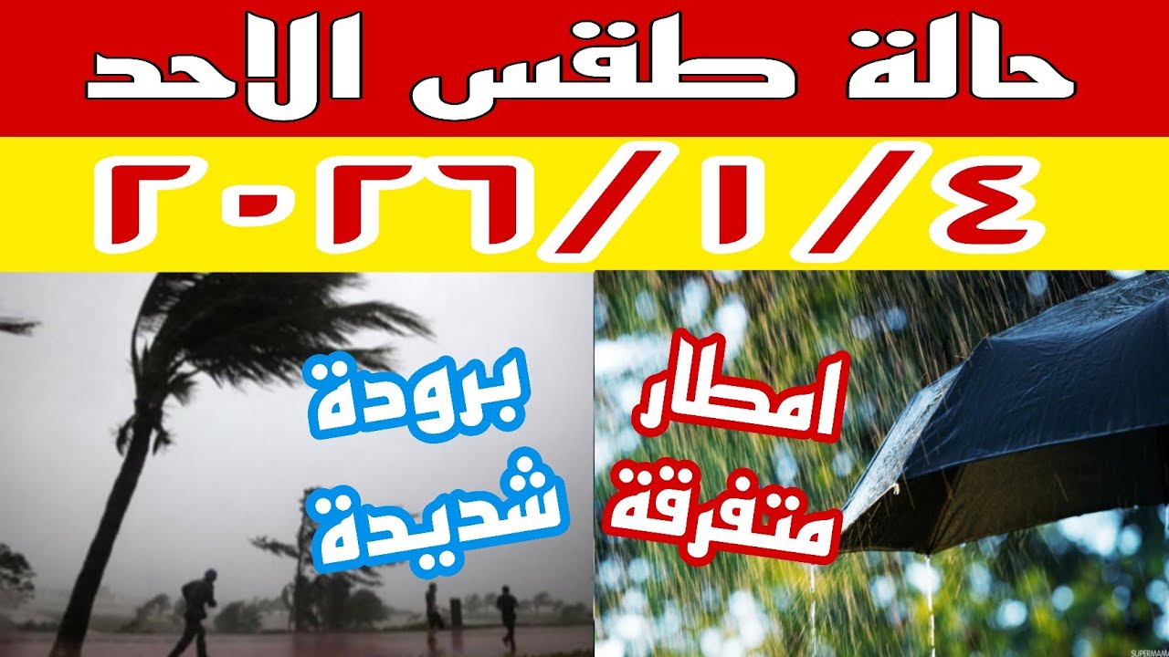 توقعات الطقس: أمطار وبرودة قاسية غدًا الأحد ❄️