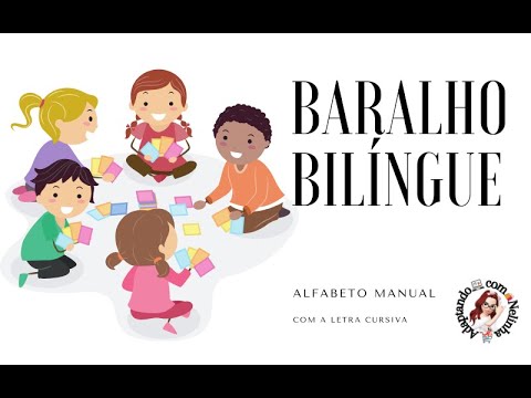 Baralho Bilíngue com Letra Cursiva 🂠