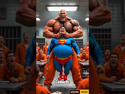 Unstoppable! 💪 Superman Escapes Prison to Crush The Rock in Epic Revenge! 🔥 #shorts #superman