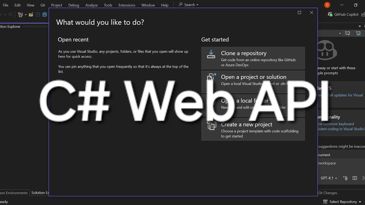 Build a Web API with Visual Studio 2022 and .NET 9