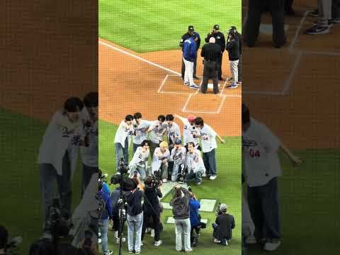 YG Entertainment's #TREASURE announced #ITFDB on Korean Heritage Night at Dodger Stadium 2025 #트레저