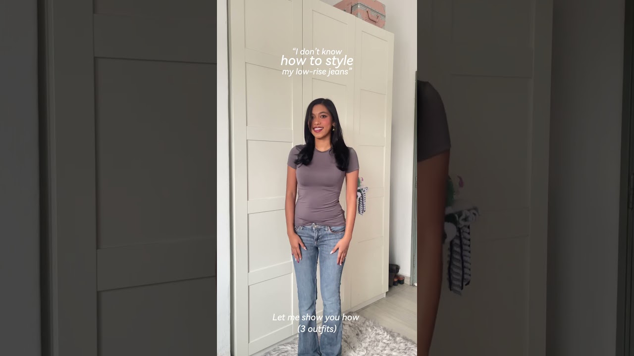 low-rise jeans over everything else 👖✨ | 3 outfit ideas you need