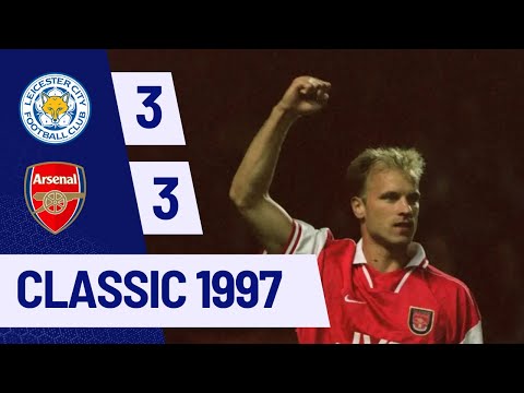 Leicester City vs Arsenal 3-3 1997 ( Classic EPL 97/98 )Bergkamp's brilliant hat-trick at Leicester