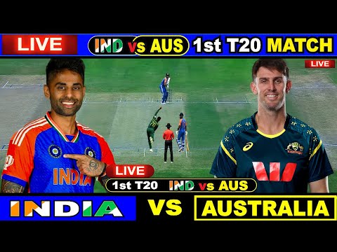 🔴LIVE: India vs Australia 1st T20 | Live Cricket Match Today IND vs AUS | Match Update