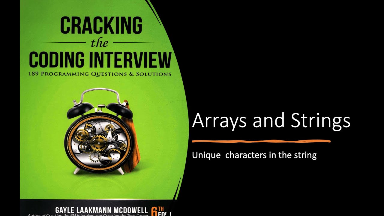 Cracking the Coding Interview: Unique Characters in a String π | Arrays & Strings Solutions