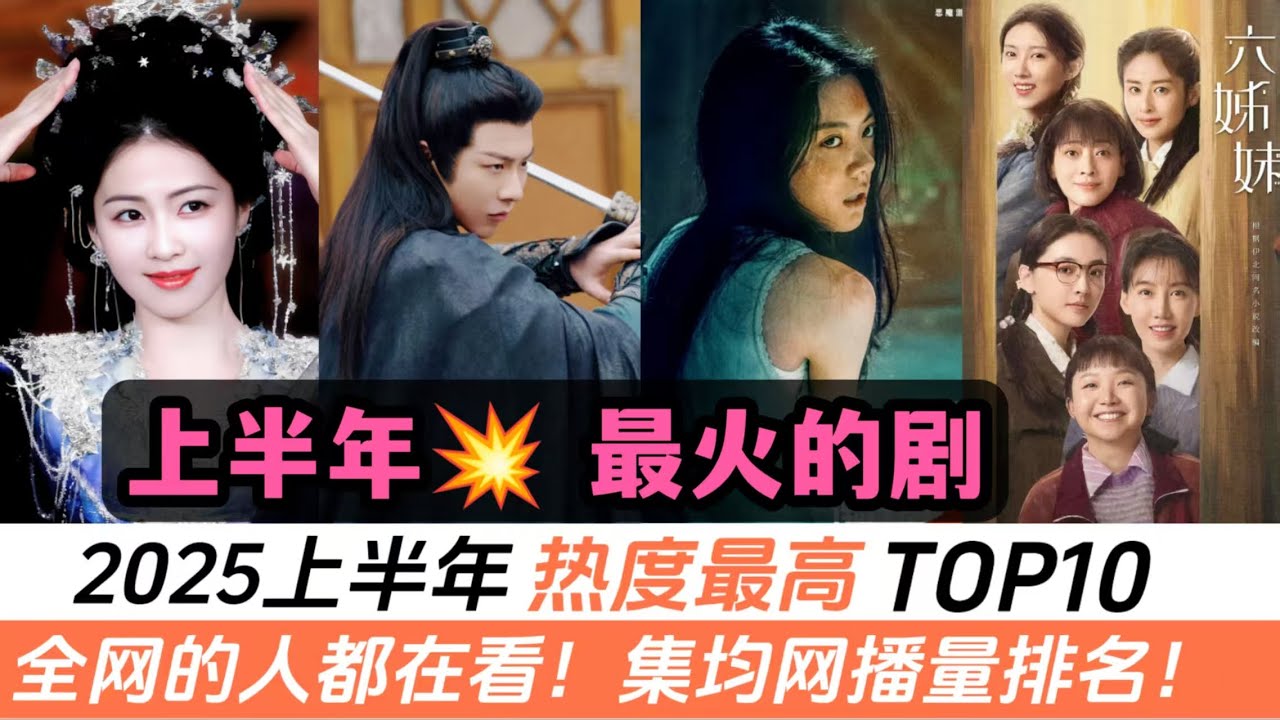 2025上半年熱播劇TOP10⚡集均網播量榜單