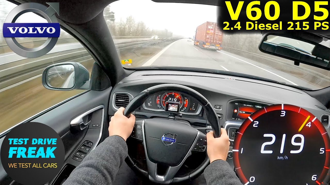 2015 Volvo V60 D5 Top Speed Drive 🚗