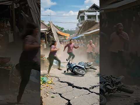 Detik-Detik Gempa Mengguncang Pasar Tradisional