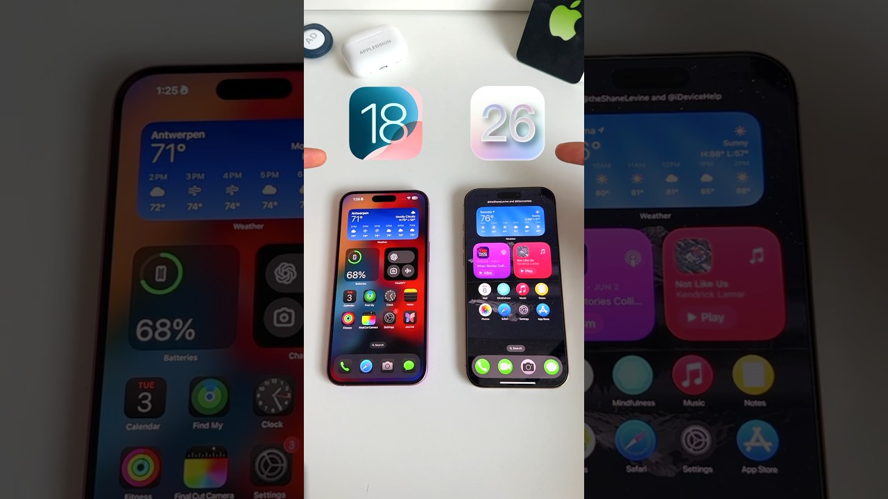 iOS 18 vs iOS 26: A Major Concept Shift